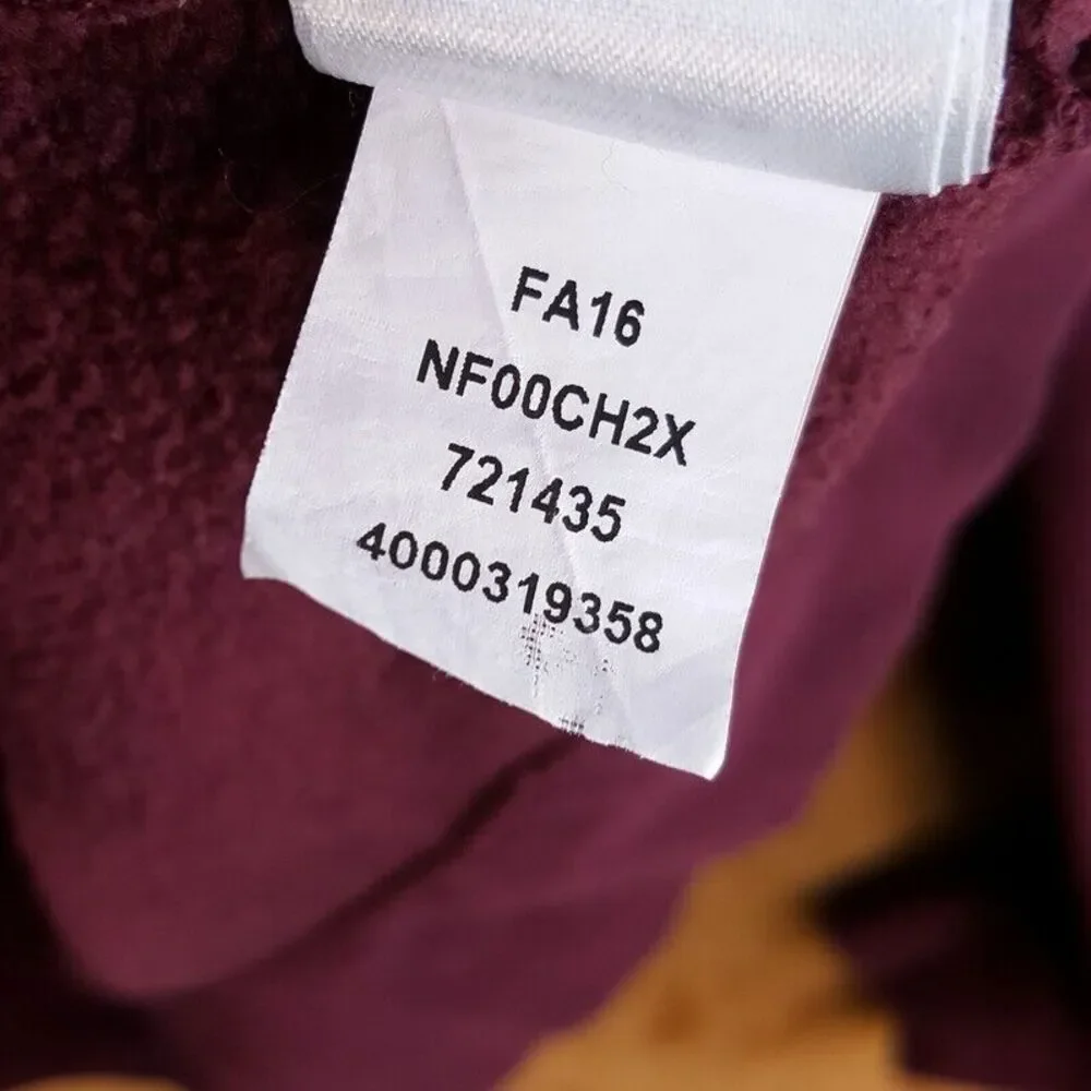 THE NORTH FACE Womens Hoodie Medium Maroon Pullover Graphic Logo HALF DOME